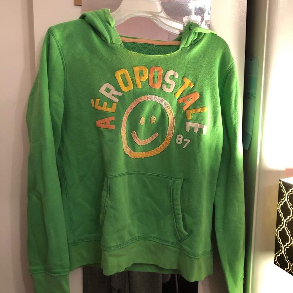 Green smiley Aeropostale Sweatshirt